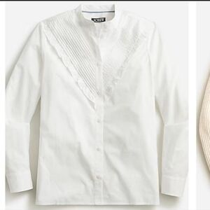 Ruffle Trim Cotton Poplin